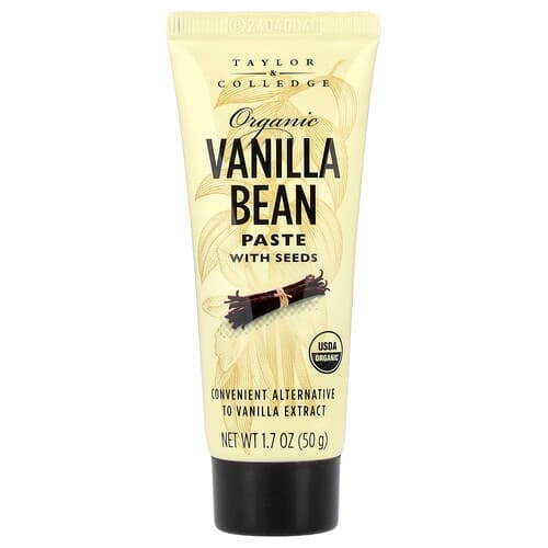 Taylor & Colledge, Organic Vanilla Bean Paste With Seeds, 1.7 oz (50 g)