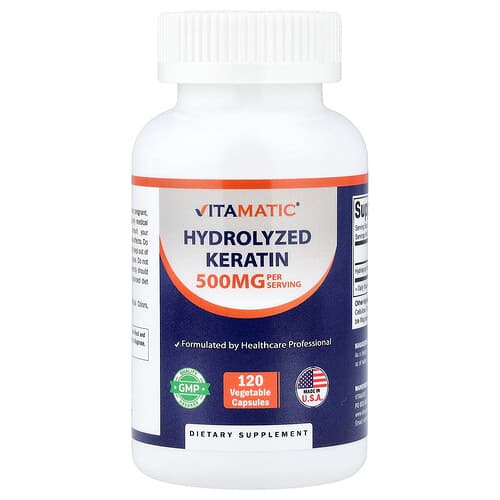 Vitamatic, Hydrolyzed Keratin, 120 Vegetable Capsules (250 mg per Capsule)