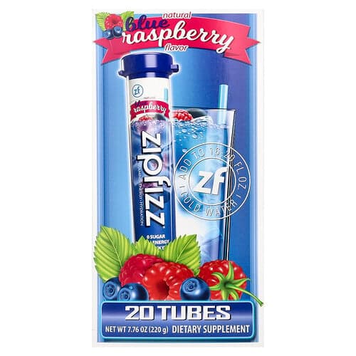 Zipfizz, Energy Drink Mix, Blue Raspberry, 20 Tubes, 0.39 oz (11 g) Each