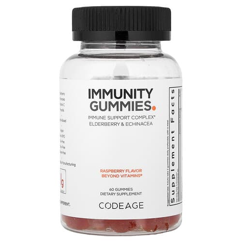 Codeage, Immunity Gummies, Raspberry, 60 Gummies