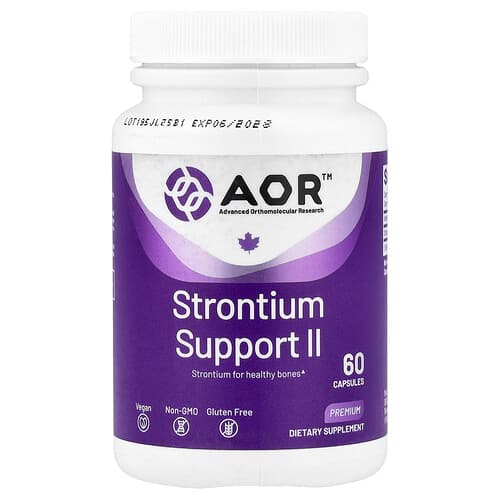 Advanced Orthomolecular Research AOR, Strontium Support II, 60 Capsules (341 mg per Capsule)