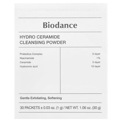 Biodance, Hydro Ceramide Cleansing Powder, 30 Packets, 0.03 oz (1 g) Each