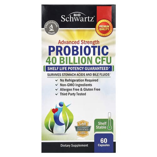 BioSchwartz, Advanced Strength Probiotic, 60 Capsules