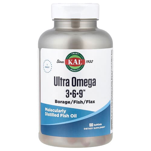 KAL, Ultra Omega 3-6-9™, 100 Softgels