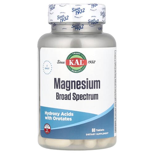 KAL, Magnesium Broad Spectrum, 60 Tablets (200 mg per Tablet)