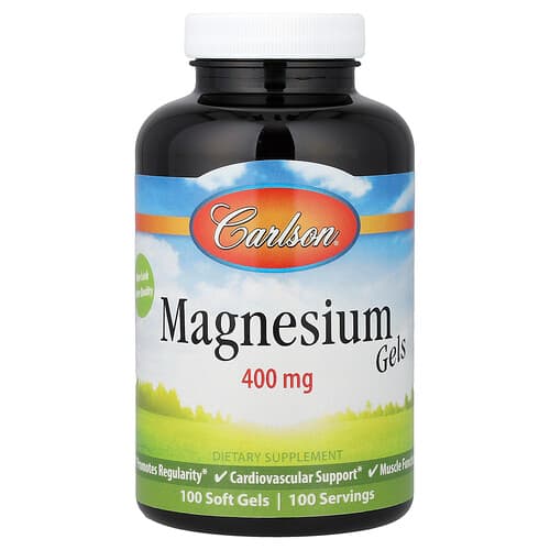 Carlson, Magnesium Gels, 400 mg, 100 Soft Gels
