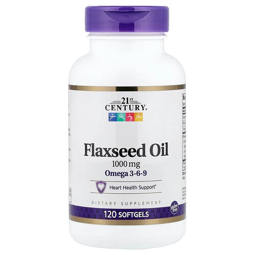 21st Century, Flaxseed Oil, 1,000 mg, 120 Softgels