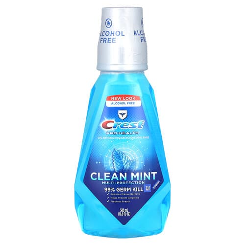Crest, Pro Health, Multi-Protection Mouthwash, Alcohol Free, Clean Mint, 16.9 fl oz (500 ml)