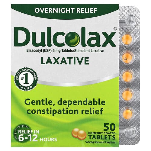 Dulcolax, Laxative, 50 Comfort Coated Tablets