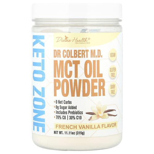 Divine Health, Dr Colbert M.D. MCT Oil Powder, French Vanilla, 11.11 oz (315 g)