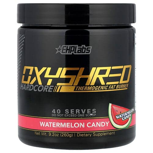 EHPlabs, OxyShred Hardcore, Thermogenic Fat Burner, Watermelon Candy, 9.2 oz (260 g)