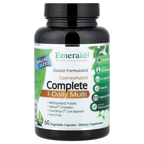 Emerald Laboratories, Coenzymated Complete 1-Daily Multi, 60 Vegetable Caps