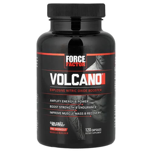 Force Factor, Volcano®, Explosive Nitric Oxide Booster, 120 Capsules