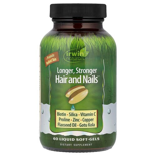 Irwin Naturals, Longer, Stronger Hair and Nails™, 60 Liquid Soft-Gels