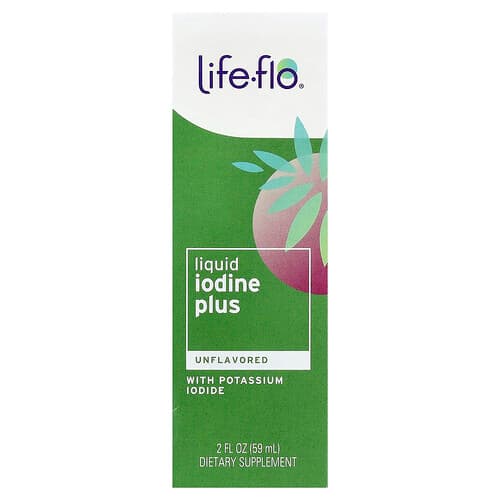 Life-flo, Liquid Iodine Plus with Potassium Iodide, Unflavored, 2 fl oz (59 ml)