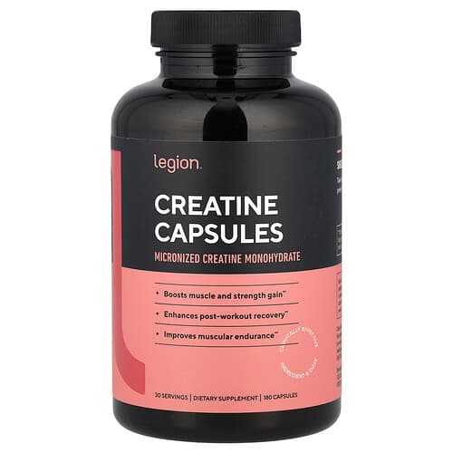 Legion Athletics, Creatine, 180 Capsules (833 mg per Capsule)