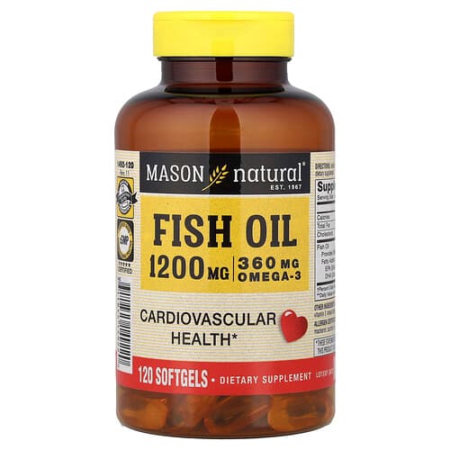 Mason Natural, Fish Oil, 1,200 mg, 120 Softgels