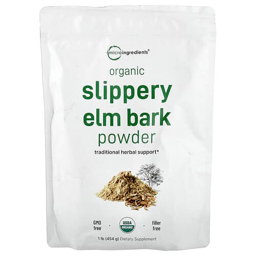 Micro Ingredients, Organic Slippery Elm Bark Powder , 1 lb (454 g)