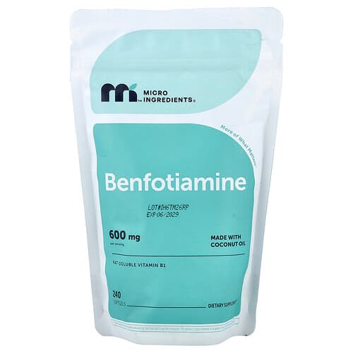Micro Ingredients, Benfotiamine, 240 Softgels (200 mg per Softgel)