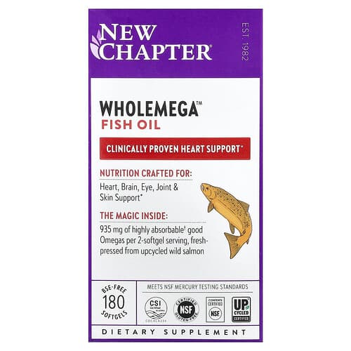 New Chapter, Wholemega™ Fish Oil, 180 Softgels