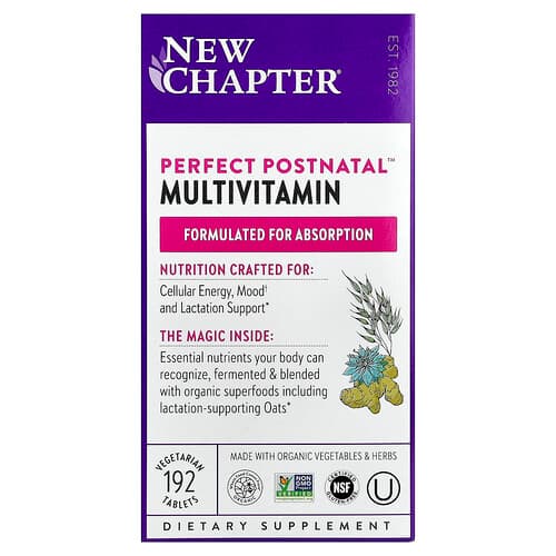 New Chapter, Perfect Postnatal™ Multivitamin, 192 Vegetarian Tablets