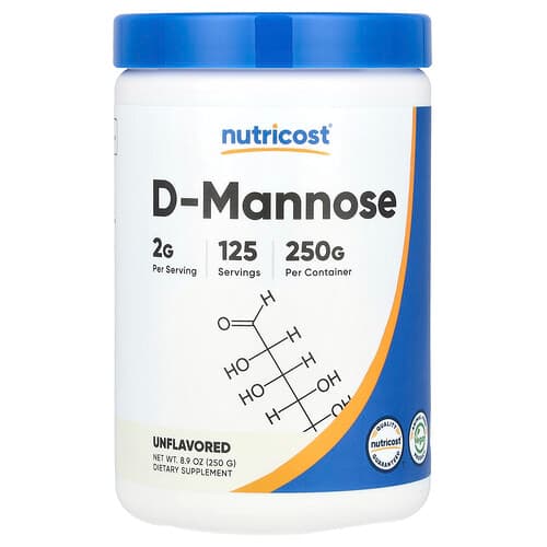 Nutricost, D-Mannose, Unflavored, 8.9 oz (250 g)
