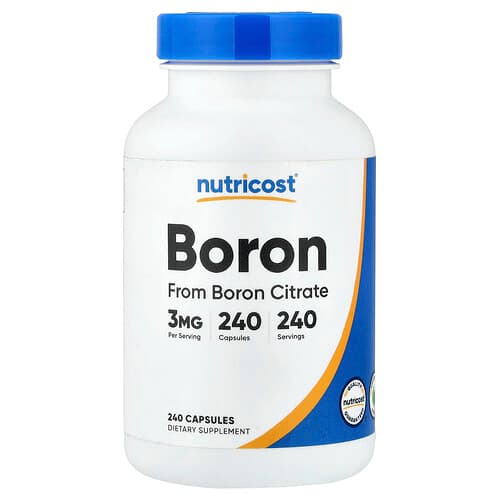 Nutricost, Boron, 3 mg, 240 Capsules