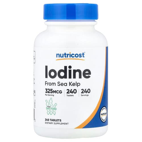 Nutricost, Iodine, 325 mcg, 240 Tablets