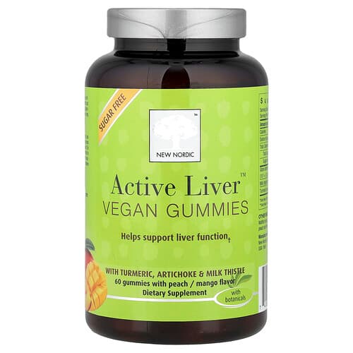 New Nordic, Active Liver™ Vegan Gummies, Peach/Mango, 60 Gummies