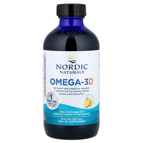 Nordic Naturals, Omega-3D™, Lemon, 8 fl oz (237 ml)