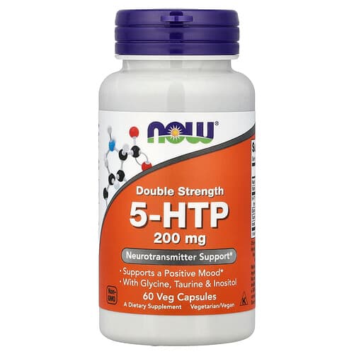 NOW Foods, 5-HTP With Glycine, Taurine & Inositol, 60 Veg Capsules