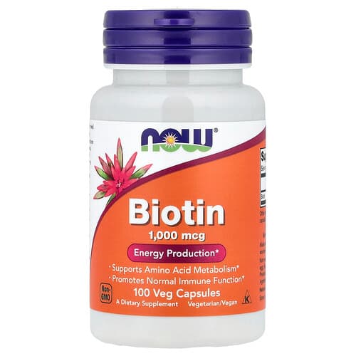 NOW Foods, Biotin, 1,000 mcg, 100 Veg Capsules