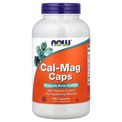 NOW Foods, Cal-Mag Caps with Vitamins D and K, 240 Capsules