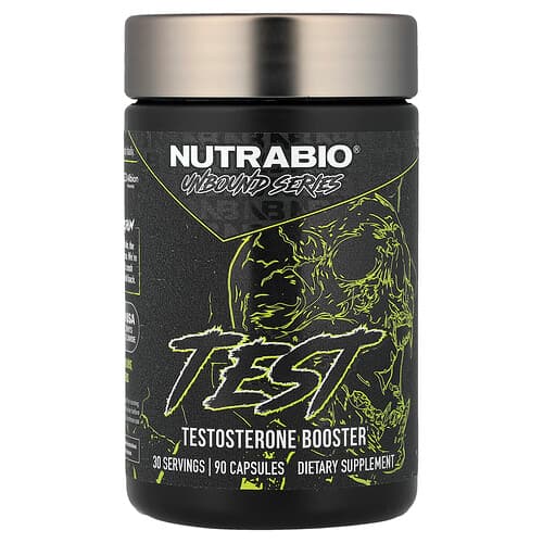 NutraBio, Test, Testosterone Booster, 90 Capsules