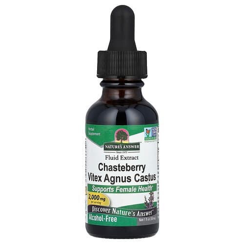 Nature's Answer, Chasteberry Vitex Agnus Castus, Fluid Extract, Alcohol-Free, 2,000 mg, 1 fl oz (30 ml)