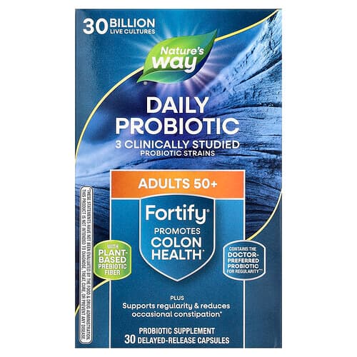 Nature's Way, Fortify®, Daily Probiotic, Adults 50+, 30 Delayed-Release Capsules