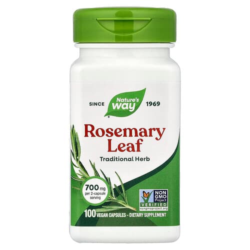 Nature's Way, Rosemary Leaf, 100 Vegan Capsules (350 mg per Capsule)