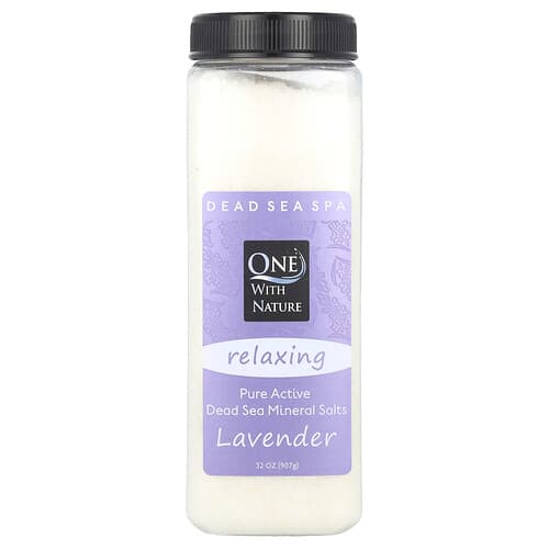 One with Nature, Dead Sea Spa, Mineral Salts, Relaxing, Lavender, 32 oz (907 g)
