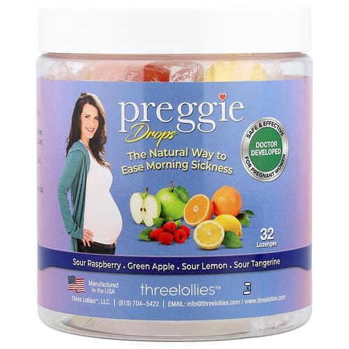 Preggie, Drops, Assorted, 32 Lozenges