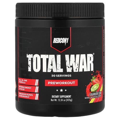 Redcon1, Total War®, Pre-Workout, Strawberry Kiwi, 15.56 oz (441 g)