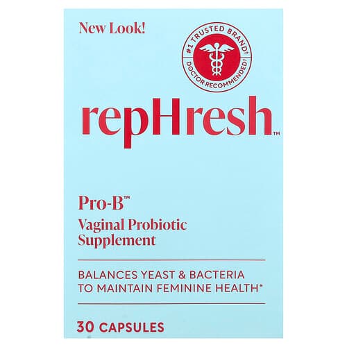 Rephresh, Pro-B™, Vaginal Probiotic Supplement, 5 Billion CFU, 30 Capsules