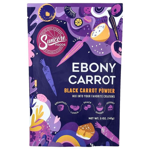 Suncore Foods, Ebony Carrot, Black Carrot Powder, 5 oz (142 g)