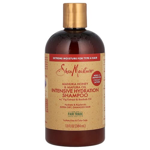 SheaMoisture, Manuka Honey & Mafura Oil, Intensive Hydration Shampoo, Extra Dry, Damaged Hair, 13 fl oz (384 ml)