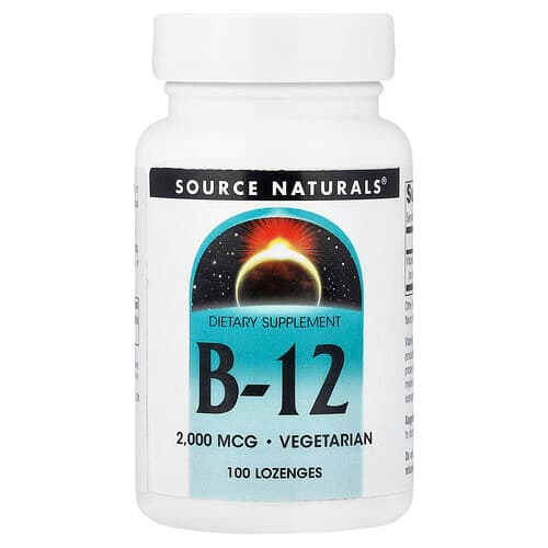 Source Naturals, Vitamin B-12, 2,000 mcg, 100 Lozenges