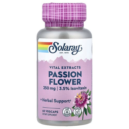 Solaray, Vital Extracts, Passion Flower, 60 VegCaps