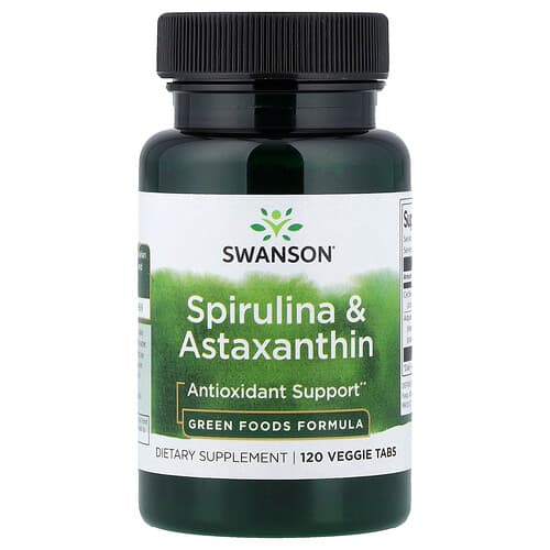 Swanson Vitamins, Spirulina & Astaxanthin, 120 Veggie Tabs