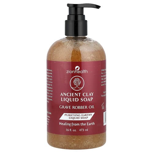 Zion Health, Ancient Clay Liquid Soap, Grave Robber Oil, 16 fl oz (473 ml)